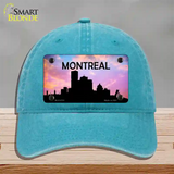 Montreal Silhouette Novelty License Plate Hat Unconstructed Cotton / Lake Blue