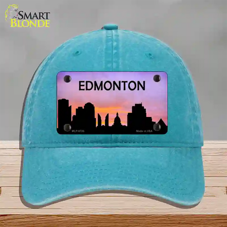 Edmonton Silhouette Novelty License Plate Hat Unconstructed Cotton / Lake Blue