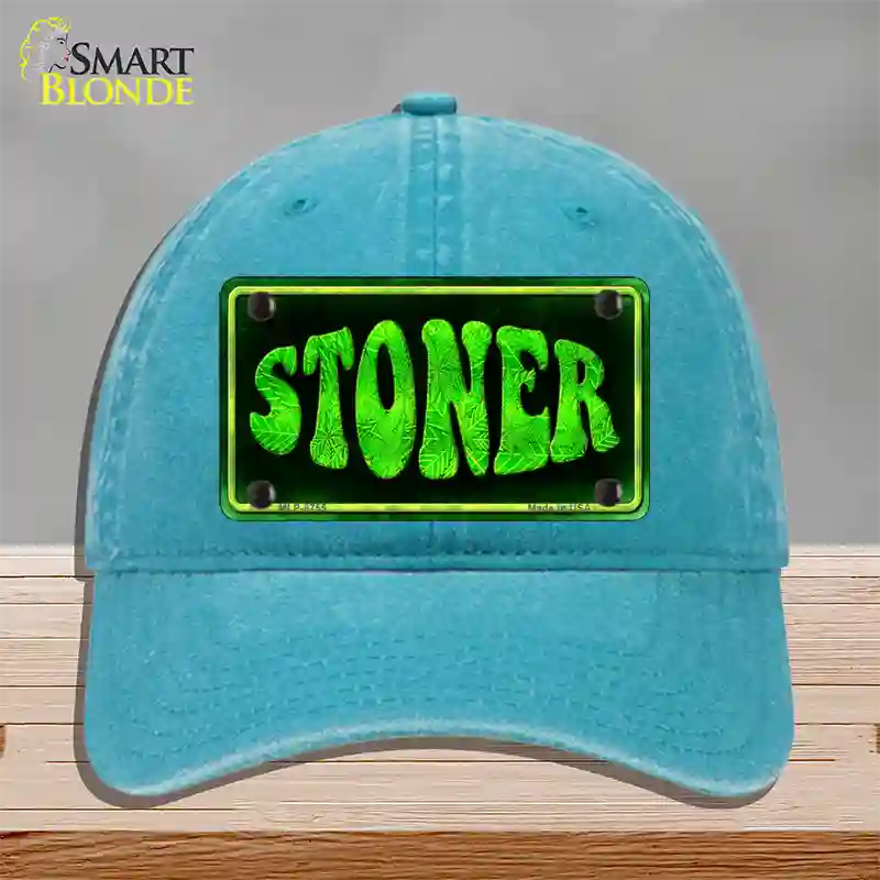 Stoner Novelty License Plate Hat Unconstructed Cotton / Lake Blue