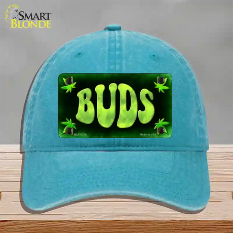 Buds Novelty License Plate Hat Unconstructed Cotton / Lake Blue