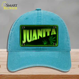 Juanita Novelty License Plate Hat Unconstructed Cotton / Lake Blue