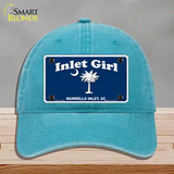 Inlet Girl Novelty License Plate Hat Unconstructed Cotton / Lake Blue