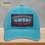 Nothing To Do Novelty License Plate Hat Unconstructed Cotton / Lake Blue