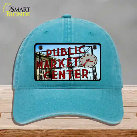 Pikes Place Novelty License Plate Hat Unconstructed Cotton / Lake Blue