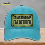 Go Around Me Novelty License Plate Hat Unconstructed Cotton / Lake Blue