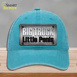 Big Truck Little Penis Novelty License Plate Hat Unconstructed Cotton / Lake Blue