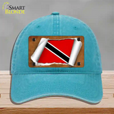 Trinidad & Tobago Flag Scroll Novelty License Plate Hat Unconstructed Cotton / Lake Blue