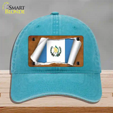 Guatemala Country Flag Scroll Novelty License Plate Hat Unconstructed Cotton / Lake Blue