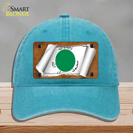 Somaliland Flag Scroll Novelty License Plate Hat Unconstructed Cotton / Lake Blue