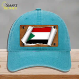 Sudan Flag Scroll Novelty License Plate Hat Unconstructed Cotton / Lake Blue