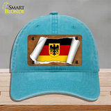 Germany Coat of Arms Flag Scroll Novelty License Plate Hat Unconstructed Cotton / Lake Blue