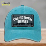 Corrections Officer Better Lover Novelty License Plate Hat Unconstructed Cotton / Lake Blue