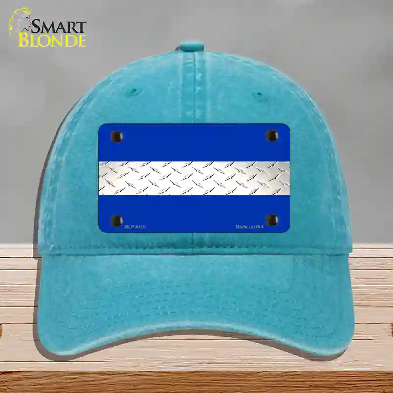 Emergency Medical Services Diamond Novelty License Plate Hat Unconstructed Cotton / Lake Blue