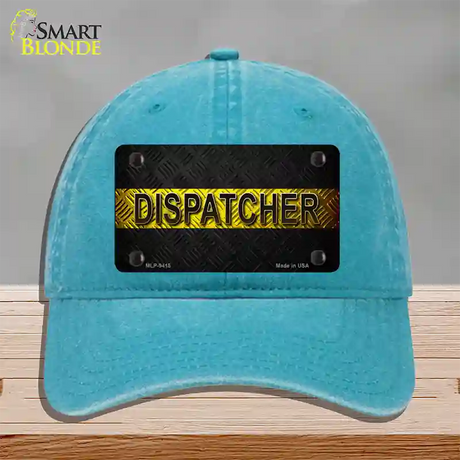 Dispatcher Novelty License Plate Hat Unconstructed Cotton / Lake Blue