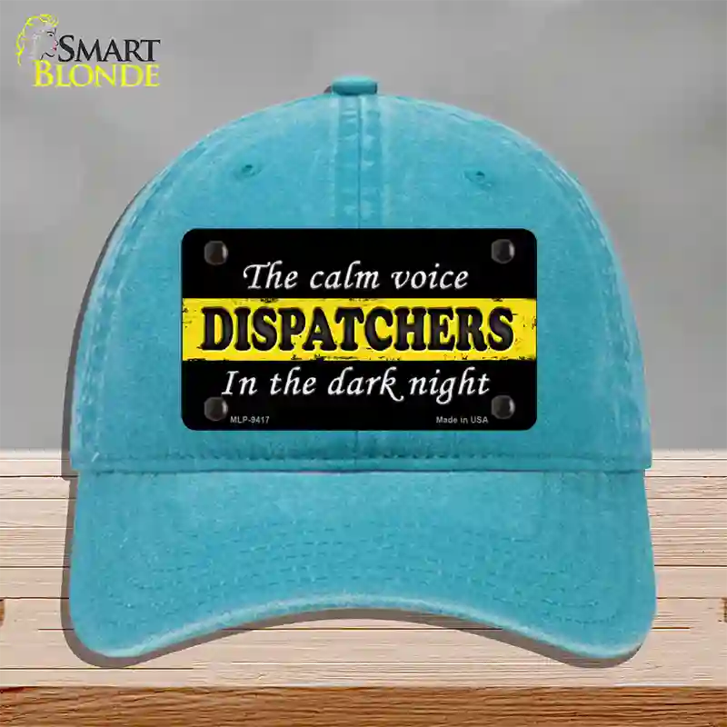 The Calm Voice Dispatchers Novelty License Plate Hat Unconstructed Cotton / Lake Blue