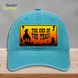 End Of Trail Scenic Novelty License Plate Hat Unconstructed Cotton / Lake Blue