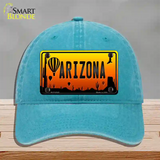 Balloon Arizona Scenic Novelty License Plate Hat Unconstructed Cotton / Lake Blue