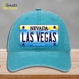 Las Vegas Nevada Novelty License Plate Hat Unconstructed Cotton / Lake Blue