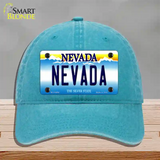 Nevada Nevada Novelty License Plate Hat Unconstructed Cotton / Lake Blue