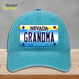 Grandma Nevada Novelty License Plate Hat Unconstructed Cotton / Lake Blue