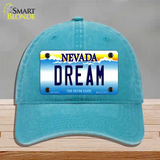 Dream Nevada Novelty License Plate Hat Unconstructed Cotton / Lake Blue