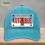 Kotzebue Alaska State Novelty License Plate Hat Unconstructed Cotton / Lake Blue