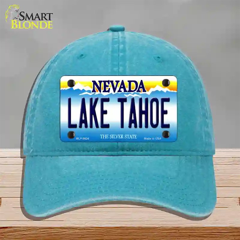 Lake Tahoe Nevada Novelty License Plate Hat Unconstructed Cotton / Lake Blue