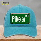 Pike St 1400 Novelty License Plate Hat Unconstructed Cotton / Lake Blue