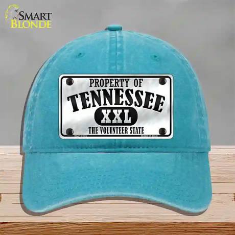 Property Of Tennessee Novelty License Plate Hat Unconstructed Cotton / Lake Blue