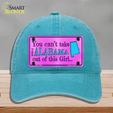 Alabama Girl Novelty License Plate Hat Unconstructed Cotton / Lake Blue