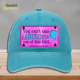 Arizona Girl Novelty License Plate Hat Unconstructed Cotton / Lake Blue