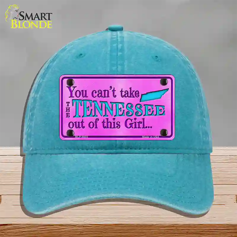 Tennessee Girl Novelty License Plate Hat Unconstructed Cotton / Lake Blue