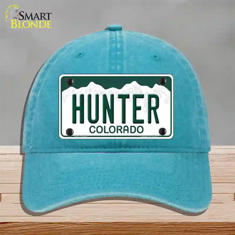 Hunter Colorado Novelty License Plate Hat Unconstructed Cotton / Lake Blue