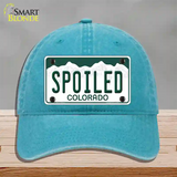 Spoiled Colorado Novelty License Plate Hat Unconstructed Cotton / Lake Blue