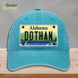 Dothan Alabama Novelty License Plate Hat Unconstructed Cotton / Lake Blue