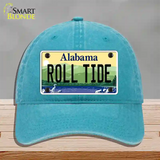 Roll Tide Alabama Novelty License Plate Hat Unconstructed Cotton / Lake Blue