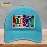 Alaska License Plate Art Novelty License Plate Hat Unconstructed Cotton / Lake Blue