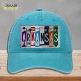 Arkansas License Plate Art Novelty License Plate Hat Unconstructed Cotton / Lake Blue