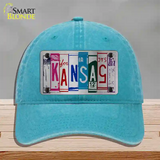 Kansas License Plate Art Novelty License Plate Hat Unconstructed Cotton / Lake Blue