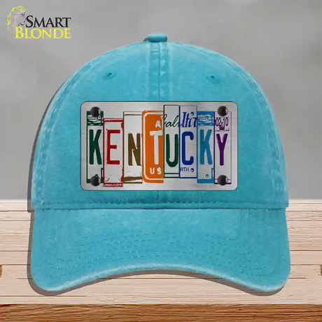 Kentucky License Plate Art Novelty License Plate Hat Unconstructed Cotton / Lake Blue