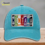 Montana License Plate Art Novelty License Plate Hat Unconstructed Cotton / Lake Blue