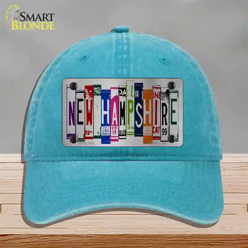 New Hampshire License Plate Art Novelty License Plate Hat Unconstructed Cotton / Lake Blue