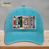 New Mexico License Plate Art Novelty License Plate Hat Unconstructed Cotton / Lake Blue