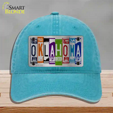 Oklahoma License Plate Art Novelty License Plate Hat Unconstructed Cotton / Lake Blue