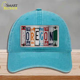 Oregon License Plate Art Novelty License Plate Hat Unconstructed Cotton / Lake Blue