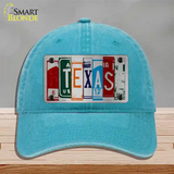 Texas License Plate Art Novelty License Plate Hat Unconstructed Cotton / Lake Blue