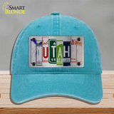 Utah License Plate Art Novelty License Plate Hat Unconstructed Cotton / Lake Blue