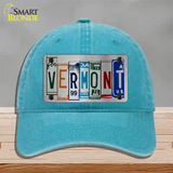 Vermont License Plate Art Novelty License Plate Hat Unconstructed Cotton / Lake Blue