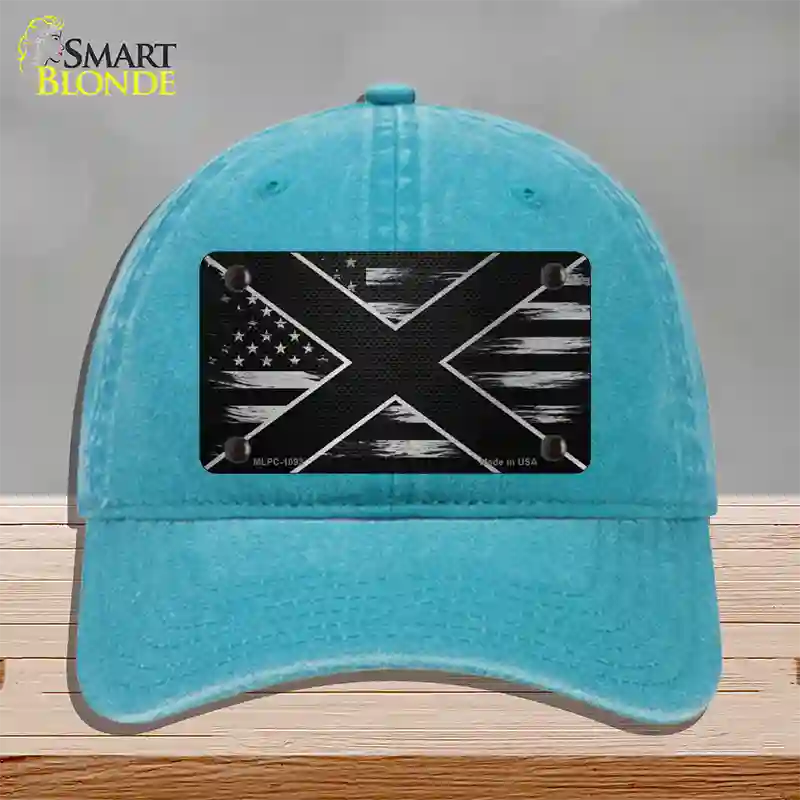 Alabama Carbon Fiber Novelty License Plate Hat Unconstructed Cotton / Lake Blue