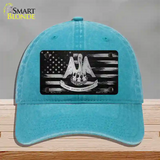 Louisiana Carbon Fiber Novelty License Plate Hat Unconstructed Cotton / Lake Blue